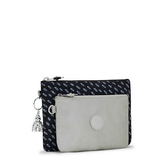 Kipling Duo Pouch Printed 2-in-One Pouches Tassen Grijs | BE 2119AH